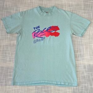 Vintage Tee M Eugene Oregon The Race 8K Running Track Town Medium USA Stedman